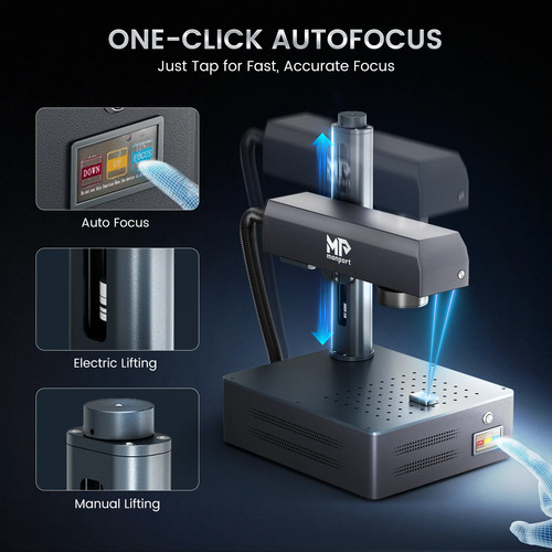 Monport 60W Pro MOPA Fiber Laser Engraver AutoFocus Colorful 3D Marking Machine
