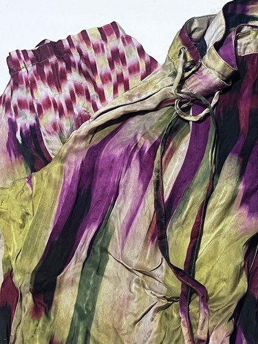 CAbi Hose Damen Gr. M Mehrfarbig 100% Seide Caravan Knöchel Druckknöpfe - Bild 6 von 9