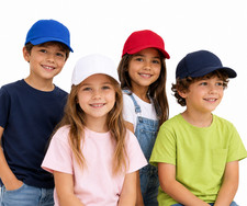 Kids Baseball Cap Boys Girls Cotton Adjustable Sun Hat 5 Panel Peak Summer