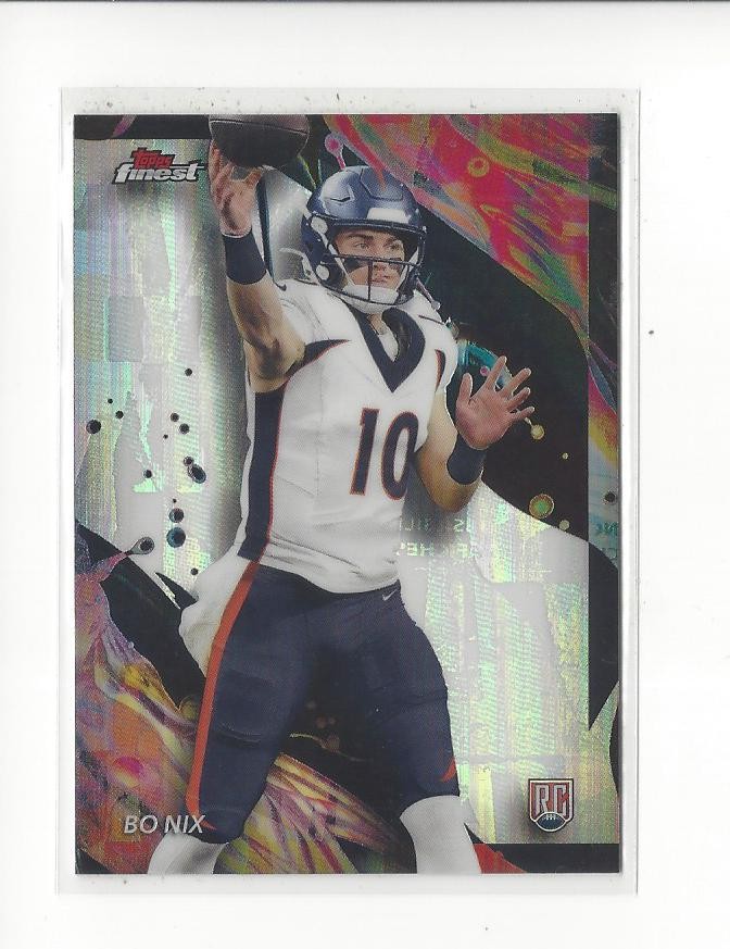 2024 Finest Refractor #163 Bo Nix RC Rookie Broncos