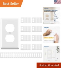 Duplex Receptacle Outlet Covers, 1-Gang Standard Size Wall Plates, Unbreakabl...