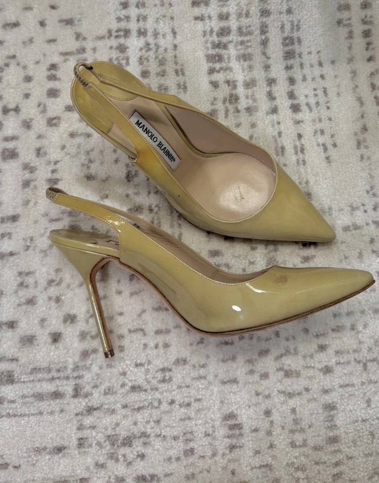 BOMBAS TRASERO MANOLO BLAHNIK HONDA talla 37 1/2 Foto 3 de 4