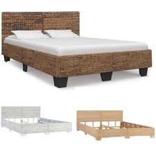 Bettgestell Bettrahmen Rattan Handgeflochten Einzelbett Doppelbett Jugendbett 