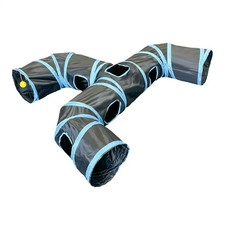 1x Collapsible Pet Cat Tunnel Tube Interactive Indoor Cats Peek Hole Kitten Toy