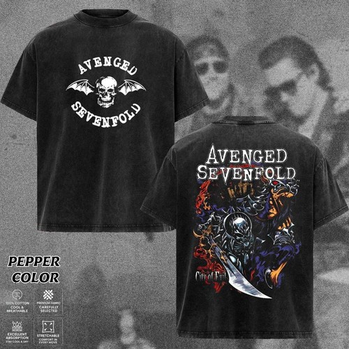 A7X Deathbat Shirt Avenged Sevenfold Heavy Metal Gothic Graphic Tee