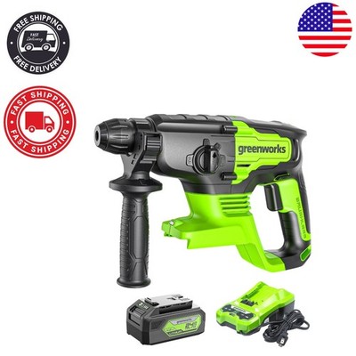 Versatile 24V Rotary Hammer Drill with SDS Plus - 4Ah Battery & Charger Included