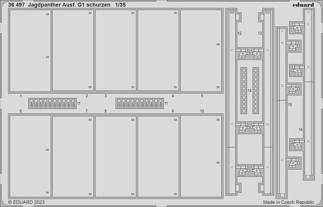 Eduard Accessories 36497 - 1:35 Jagdpanther Ausf. G1 Schurzen 1/35 For ACADEMY