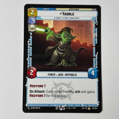 STAR WARS UNLIMITED: YADDLE A CHANCE TO MAKE THINGS RIGHT LOF 45 ENGLISCH NEU