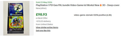 Playstation 1 PS1 Gex PAL Bundle Videospiel 3D - Deep Cover & Enter the Gecko