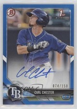 2018 Bowman Prospect Auto Blue 74/150 Carl Chester #PA-CC Auto v1x