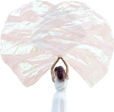2 Pcs 74"x55" Worship Flags for Dance Church Praise Dance Flag with Flexible ...
