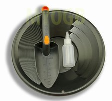 Gold Panning Kit 12" Black Pan - Bottle Snuffer  Scoop - Mining Prospecting