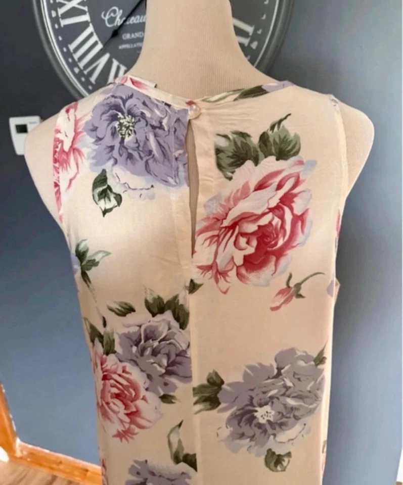 Vintage Bonnie Evans Maxi Dress – Romantic Floral Cottagecore Find Size Medium - Image 3 of 4