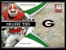 2009 Donruss Elite College Ties Green Knowshon Moreno 022/899 Georgia Bulldogs