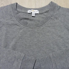 PETER MILLAR Mens L LARGE KNIT CREW NECK SWEATER OSLO GREY PULLOVER GOLF