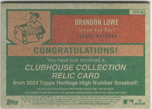 Topps Heritage Clubhouse Collection Memorabilia/Relic Cards - You Pick Upd 2/7 - Afbeelding 71 van 111