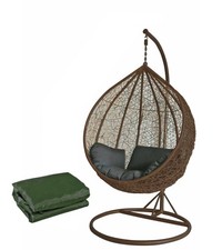 Rattan Egg Chair Swing Outdoor Garden Patio Hanging Wicker Hammock Pod Chair