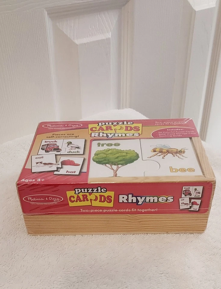 Melissa & Doug Rhymes Teaching Puzzle Cards - Wood Case & Teaching Guide + BONUS - Image 2 of 4