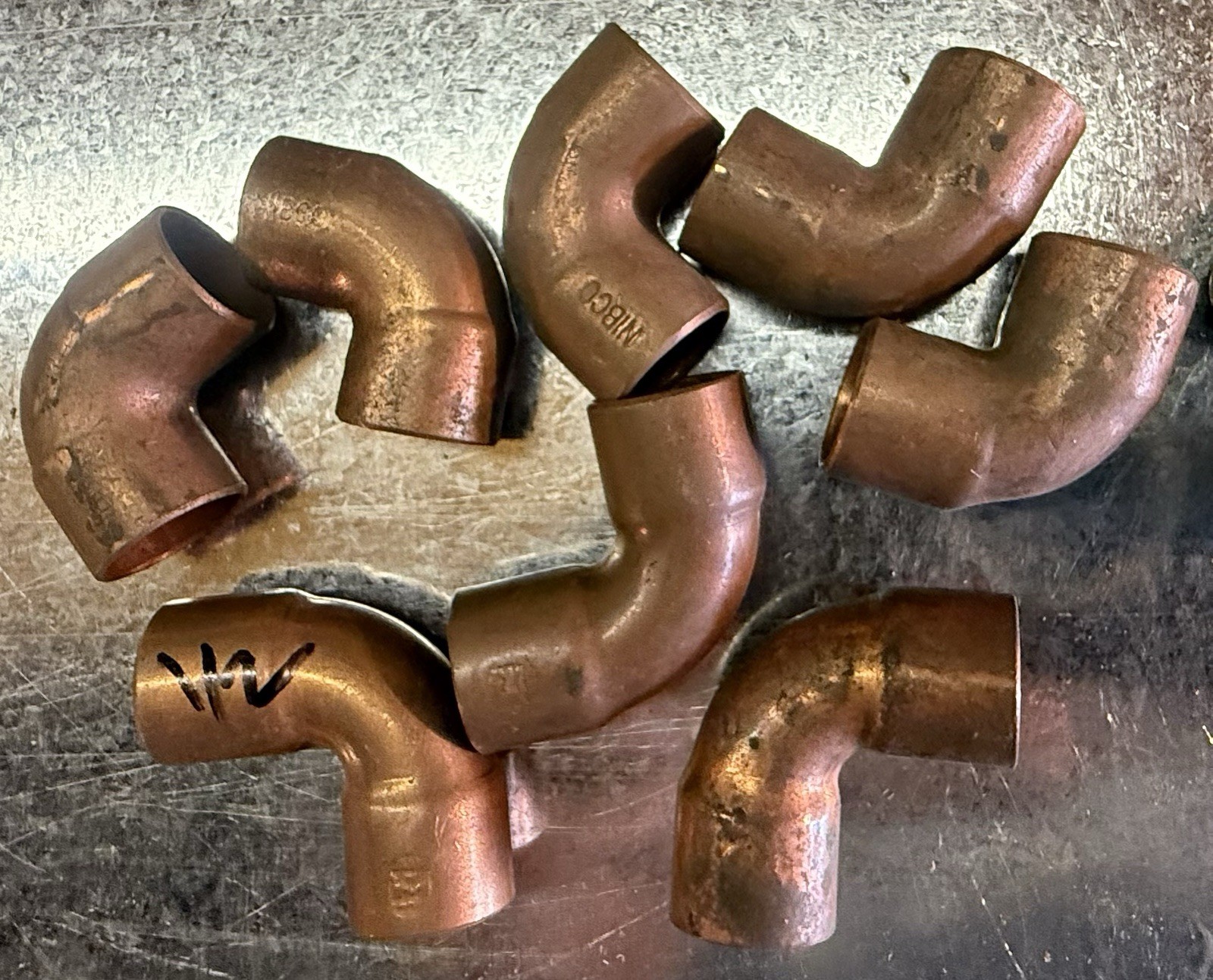 1/2" ID C x C 90° Degree Short Radius Copper Elbow Fitting Pipe “Lot of 2”