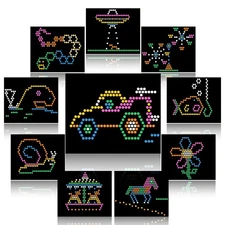 10x Template Pattern Refills for Basic Fun Lite Brite Ultimate Classic - 10 pack