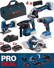 Bosch 18 Volt Profi-Set GSR 18 V-25 GWS 18V-8 GBH 18 V-22 GKS 18 V GST 18V-125 S