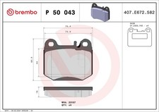 BREMBO Bremsbelagsatz Scheibenbremse PRIME P 50 043 für MERCEDES W163 KLASSE 230 BREMBO Bremsbelagsatz Scheibenbremse PRIME P 50 043 für MERCEDES W163 KLASSE 230
