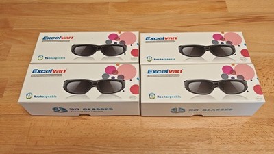 4x Active Shutter 3D-Brille Excelvan sehr guter Zustand