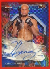 2024 Topps Finest UFC Finest Auto FA-CUG Carlos Ulberg Blue Checkerboard 11/75