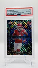 2024 Panini Prizm - Prizmatic Xavier Worthy #14 Purple Power Prizm /49 (RC) POP3