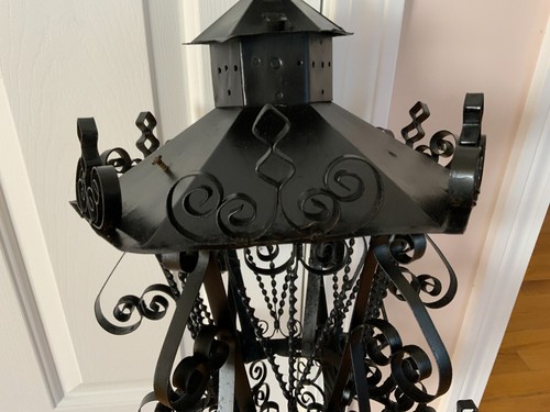 Vintage aufwendige Metallarbeiten Außen Innen Wandleuchte Leuchte Reparatur - Bild 5 von 11