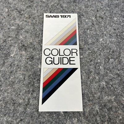 VTG Orig. 1971 'Swedish AUTOMOBILE' ''COLOR GUIDE'' for SAAB Exterior/Upholstery