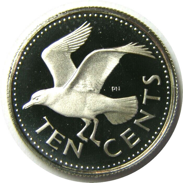 elf Barbados 10 Cents 1973 FM Proof Tern Bird