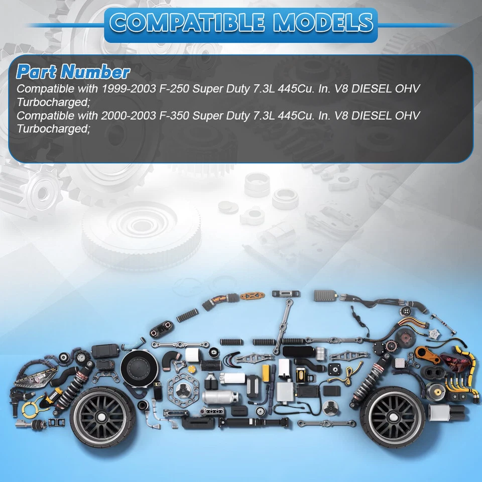 Tubo de admisión de aire frío engrasado para 99,5-03 F250 F350 F450 Super Duty 7,3 L Foto 2 de 4