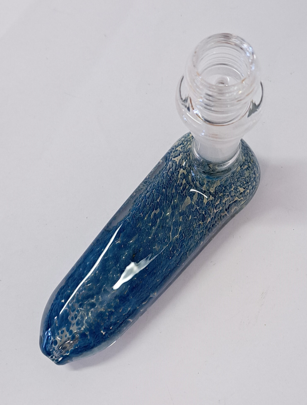 Glass Handpipe Smoking Tobacco 4.5" w/14mm Male Bowl - Blue