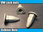 10x Clips For VW Lock Speed Nuts Screw Grommets 8x8mm Hole Number Plate Lamps