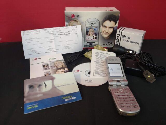 Antique lg u8150 mobile phone working with box. Movistar Phone-