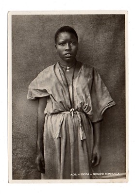 ETHIOPIA, AFRICA, SCIANCALLA NATIVE WOMAN, POSED IMAGE REAL PHOTO PC c 1920-30's