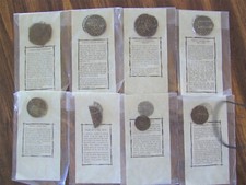 PIRATE COIN REPLICAS SET OF 8 COINS IN INFORMATIVE PKG.