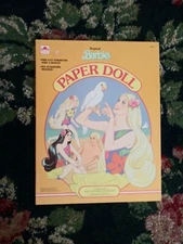 UNCUT 1986 vintage Golden Books Tropical Barbie Paper Doll set summer swimwear