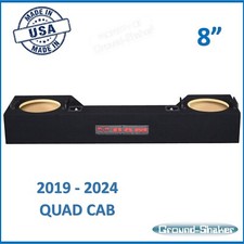 Fits 2019-2024 Dodge Ram Quad Cab RED 8" Dual Sealed Sub Box Subwoofer Enclosure