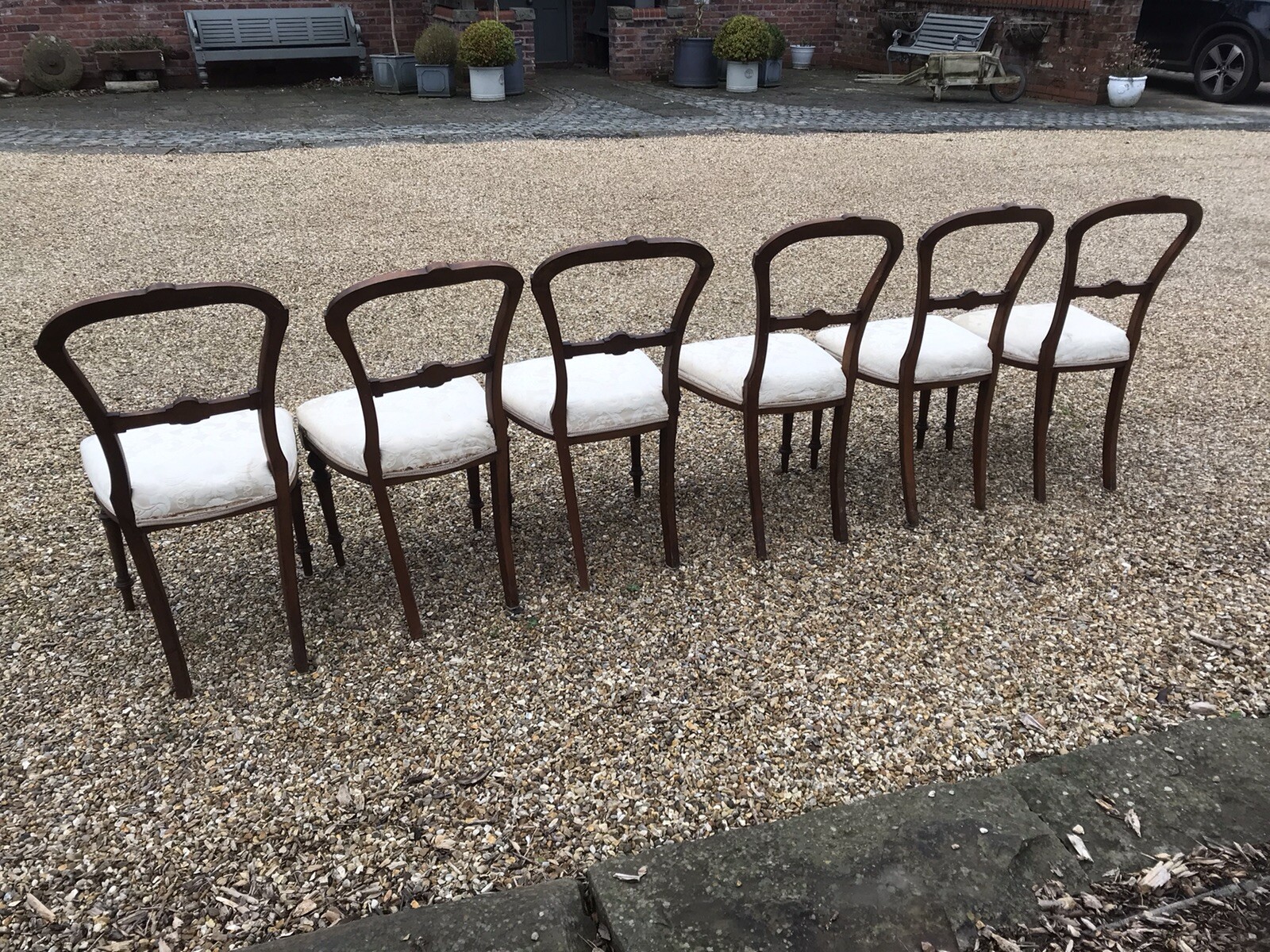 Antique Victorian set of 6 dining chairs eBay