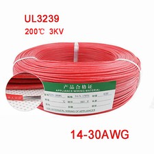 Red 14-30AWG Flexible Silicone Wire Cable , HIGH TMPE 200  , 3KV High Voltage