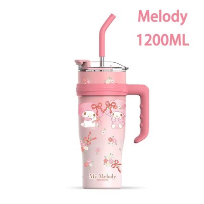 Sanrio Thermosbecher mit Griff Hello Kitty, Kuromi & Melody, 304 Edelstahl Isoli