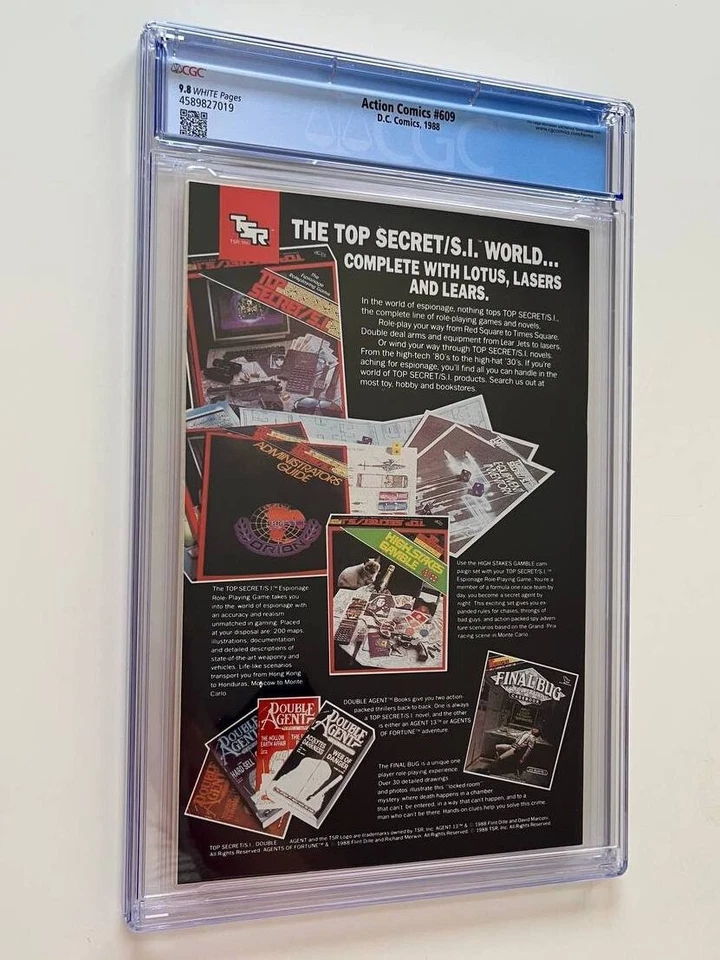 ACTION COMICS #609 CGC 9.8 (1988) Brian Bolland Canario Negro | 10 en censo Foto 3 de 4