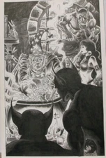 NEWTON BURCHAM original published art PIRATE QUEEN Splash page 20, 11"x17&q