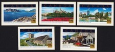 TOURIST ATTRACTIONS THE FORKS, SIGNAL HILL Canada 2001 #1904a-e SET fr BKLT