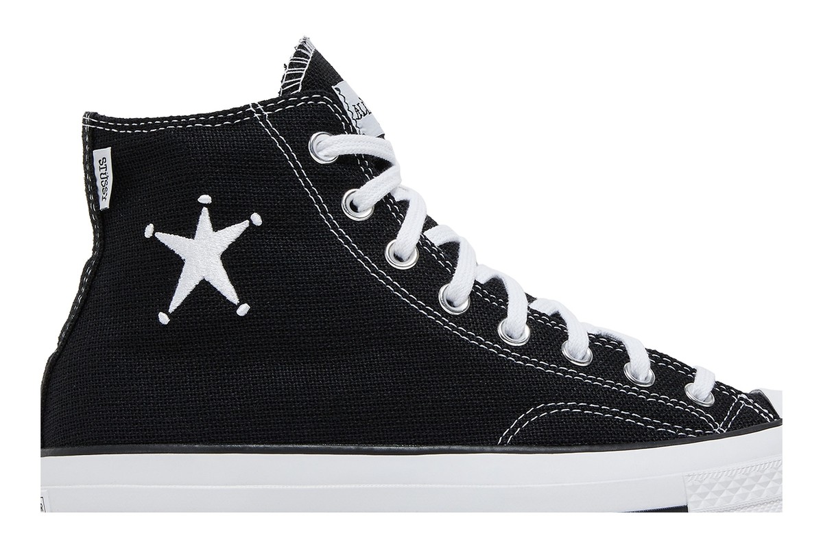 Size 6 - Converse Stussy x Chuck 70 High Black for sale