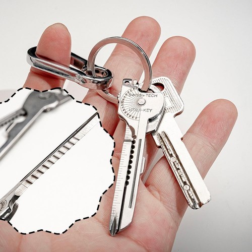 Taschen Schlüsselanhänger Multitool Schlüsselform Öffner Flucht Outdoor Werkzeug Zubehör" - Bild 14 von 14