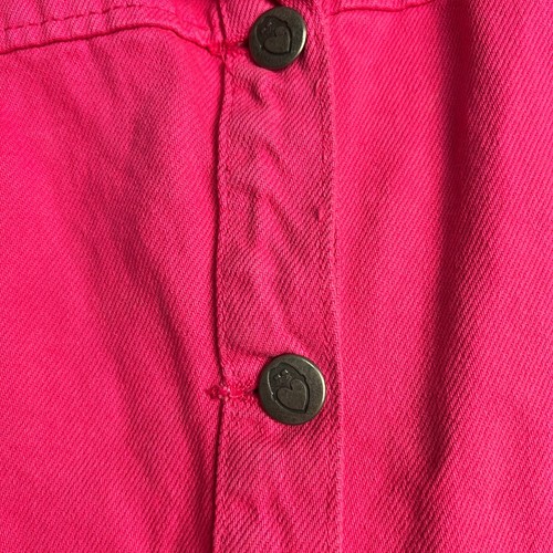 Nasty Gal Overshirt Jacket Shacket Denim Button Down Long SL Hot Pink Size US 6 - Picture 6 of 9