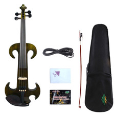 Yinfente 4/4 Electric Silent Violin wooden Body Nice Tone Free Case EV23